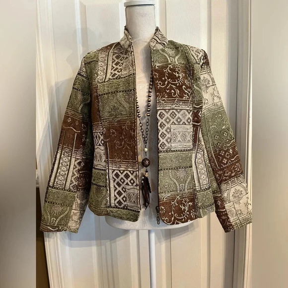 Dress Barn | Women's Jacket Blazer| Beautiful print size small - Picture 2 of 12